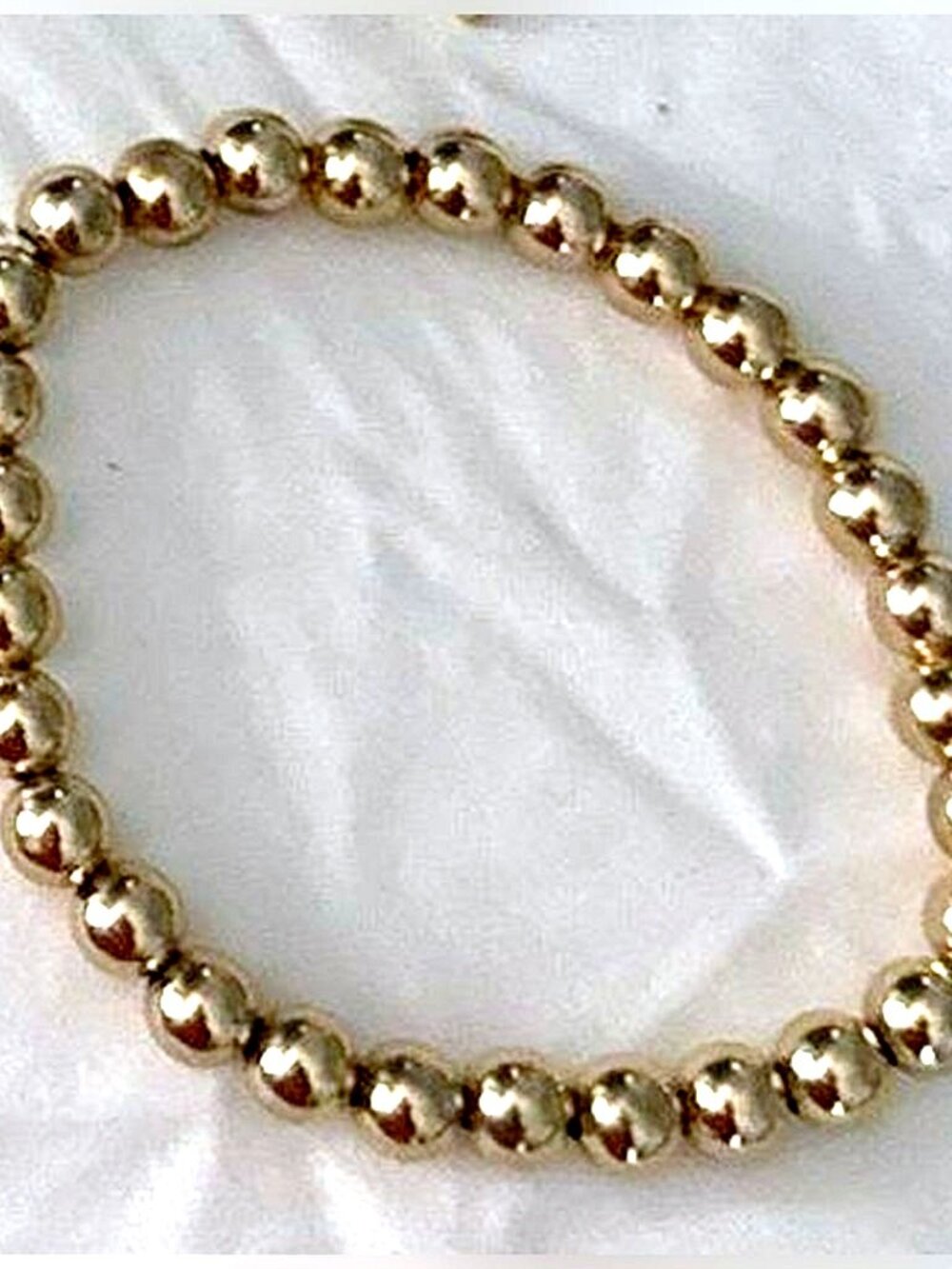 Gold Bead Stretch Bracelet